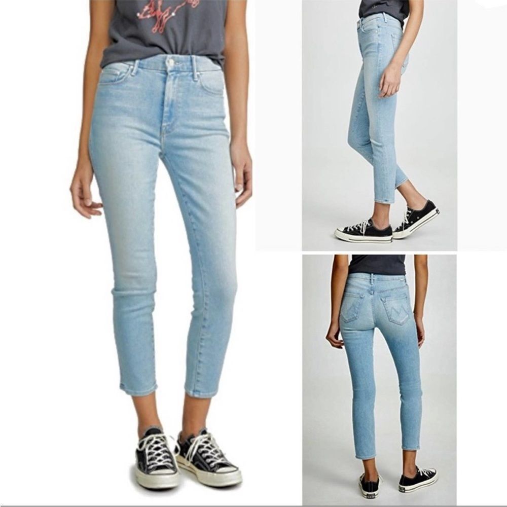 Mother The Looker Crop Light Kitty Jeans sz 27